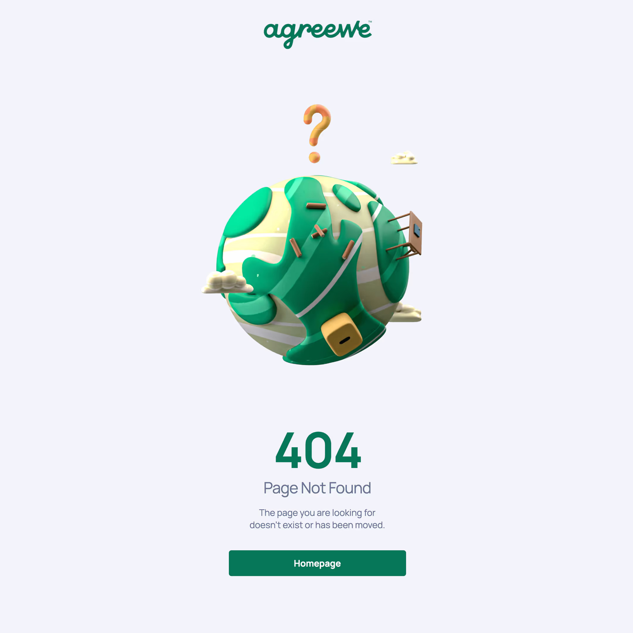 AgreeWe — 404 page illustration by Tonemaki