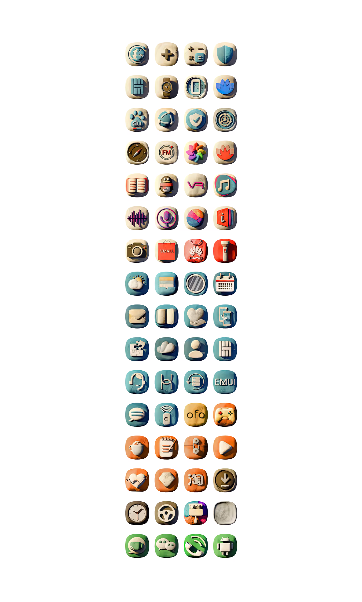 Huawei Orbit theme icon set — UI illustration by Tone Segurado