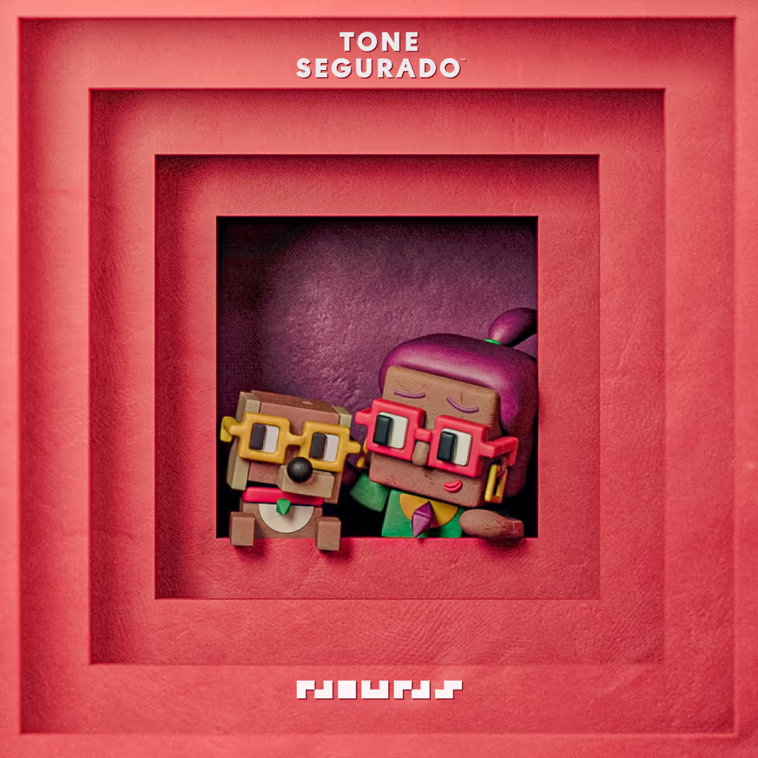 Album art for "The Pilot" by Tone Seguro and 1000 nouns. The cover features the title spelled out in colorful, chunky letters with a pair of cartoon sunglasses on each side.